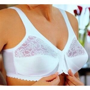 NWOT Glamorise 48DD MagicLift Front Close Support Bra 1200 White 115714